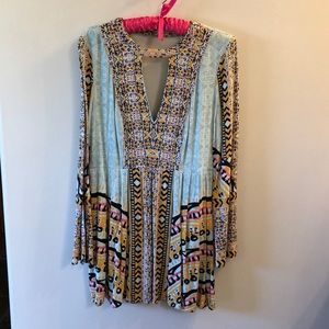 Free People Texan Boarder Mini Dress Size 8